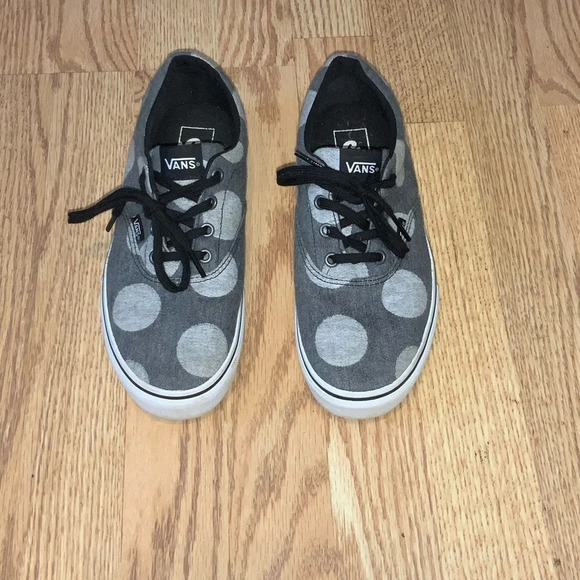 NWOT two tone gray polka dot Vans Doheny platform shoes size 8 - Picture 1 of 6